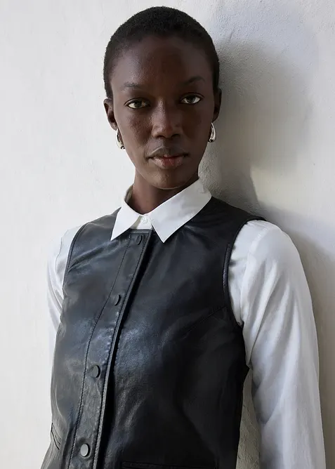 Bodywarmer van lamsnappa, bonprix