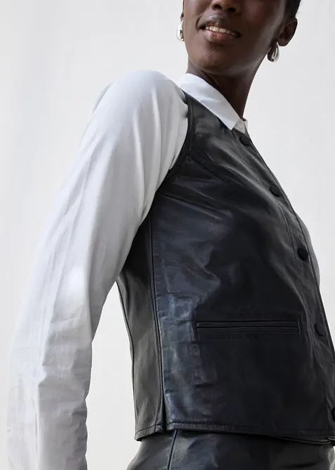 Bodywarmer van lamsnappa, bonprix