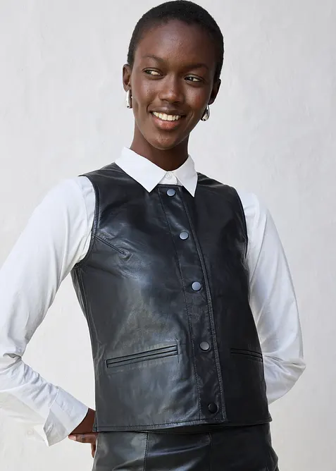 Bodywarmer van lamsnappa, bonprix