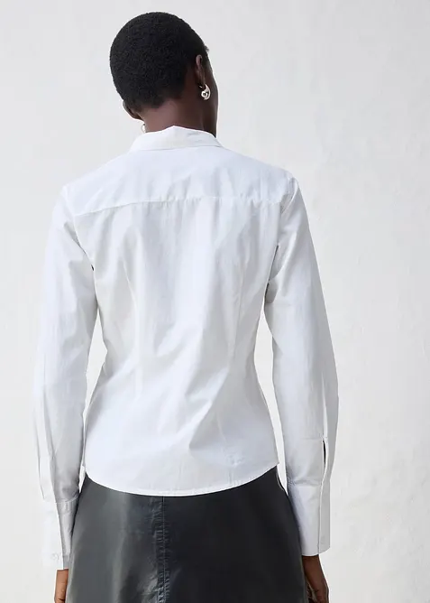 Overhemdblouse met zijde, bonprix