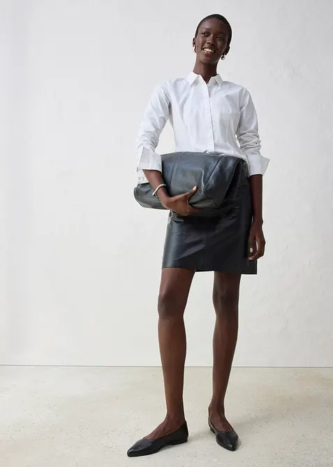 Overhemdblouse met zijde, bonprix