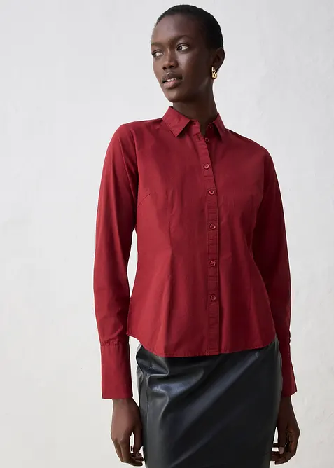 Overhemdblouse met zijde, bonprix