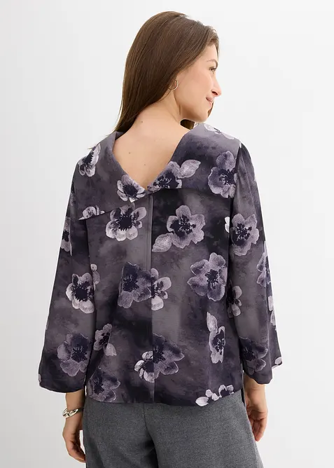 Blouse van gestructureerde crêpe, bonprix