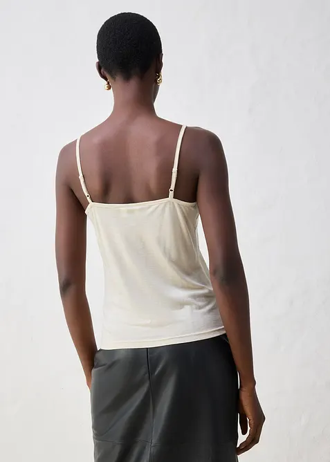 Top met wol en kant, bonprix