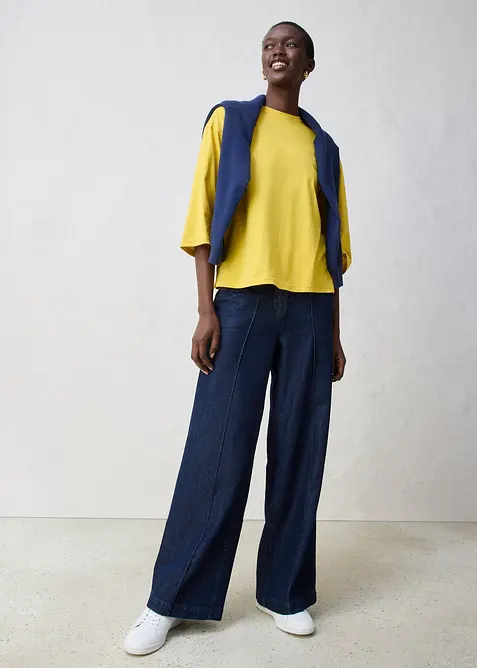 Shirt in een zijdemix, bonprix