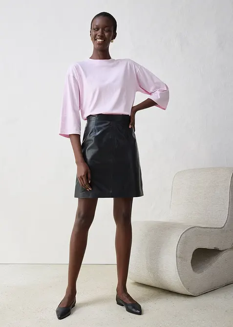 Shirt in een zijdemix, bonprix