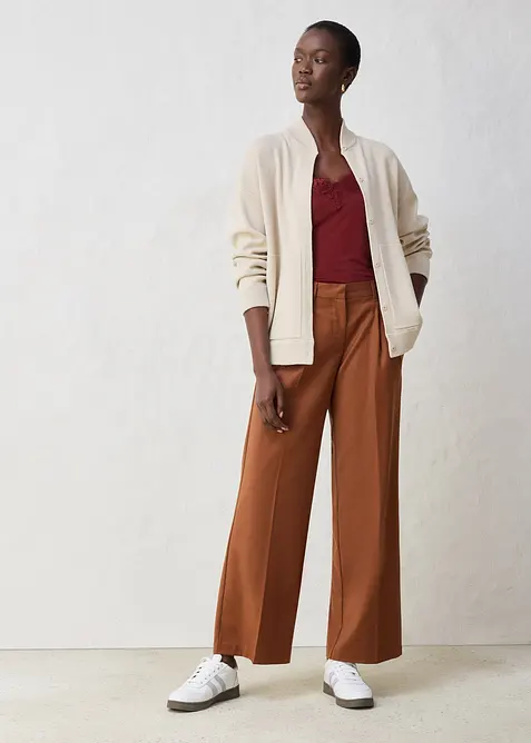 Oversized vest met merinowol, bonprix