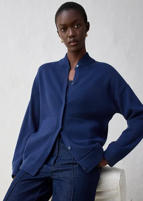 Oversized vest met merinowol, bonprix