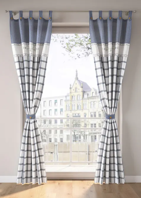 Gordijn van biologisch katoen met embrasse (1 stuk), bonprix