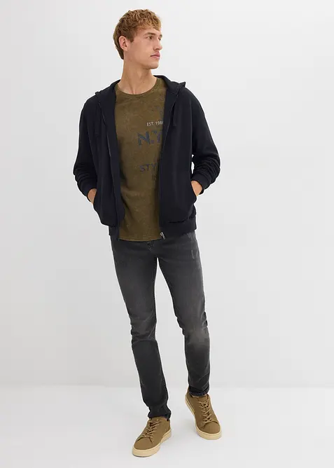 T-shirt in washed out look van biologisch katoen, bonprix