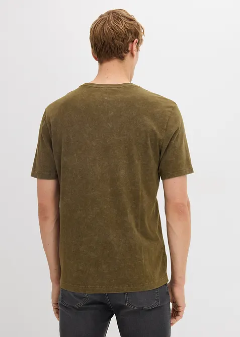 T-shirt in washed out look van biologisch katoen, bonprix