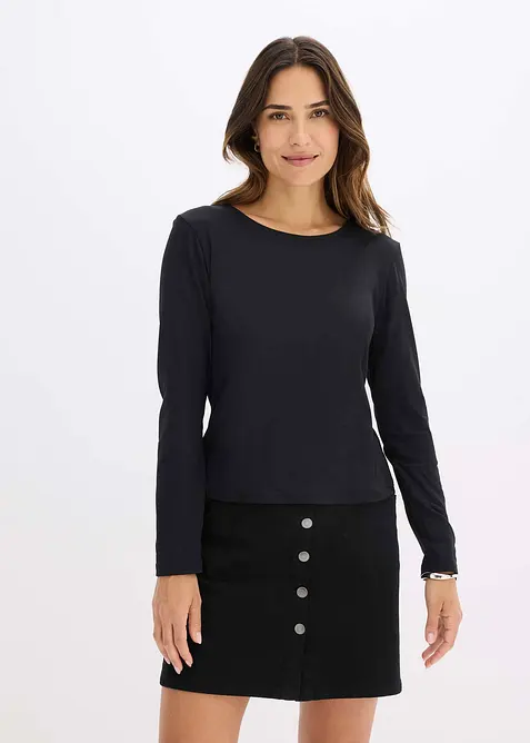 Longsleeve met een nauwsluitende pasvorm, bonprix