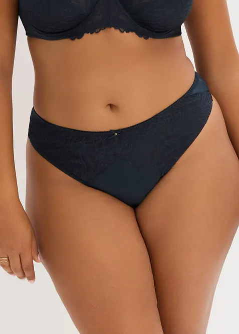 Maxi string met glanzend materiaal (set van 2), bonprix