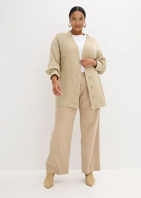 Vest met ribbelbreiwerk, bonprix