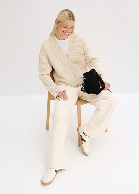 Vest met ribbelbreiwerk, bonprix