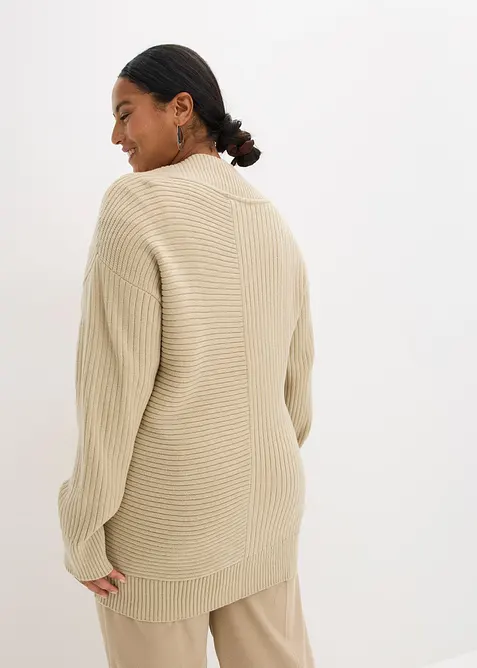 Vest met ribbelbreiwerk, bonprix