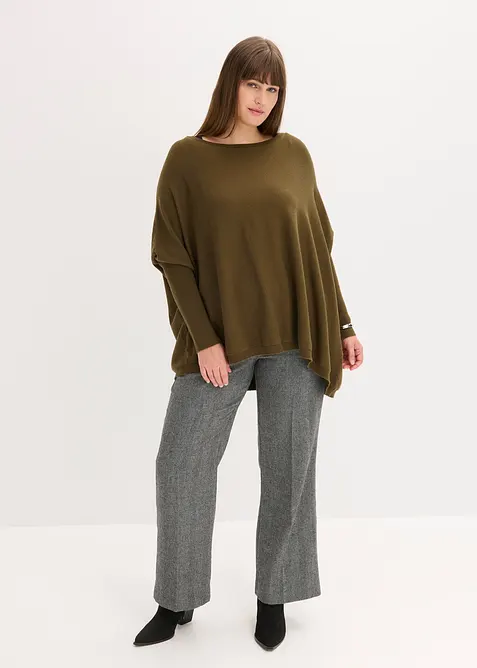 Gebreide trui in een fijne viscosemix, bonprix