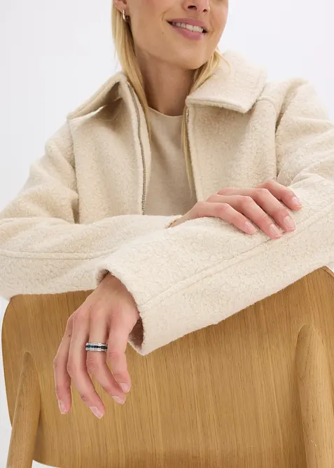 Bomber van zacht bouclé, bonprix