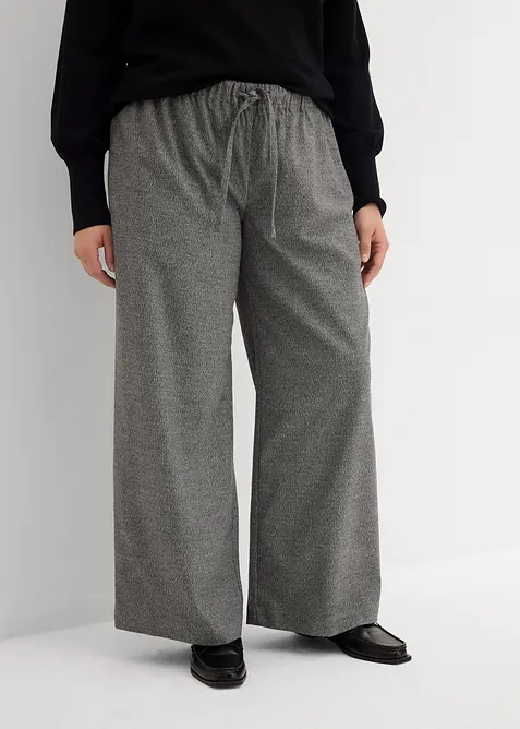 Palazzo broek in wollen look, bonprix