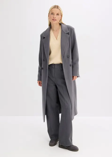 Oversized trui met V-hals, bonprix