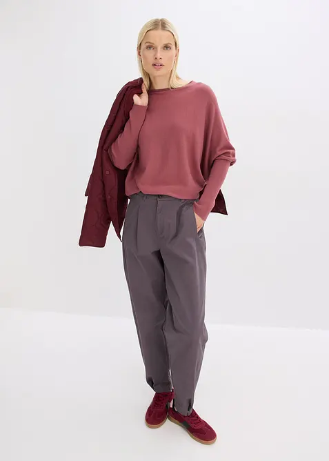 Gebreide trui in een fijne viscosemix, bonprix