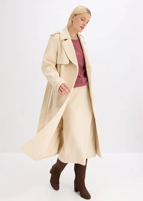 Trui met horizontaal kabelpatroon, bonprix