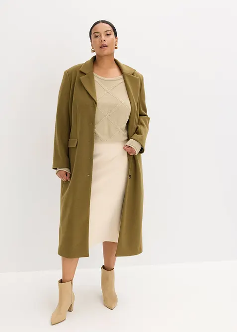 Trui met horizontaal kabelpatroon, bonprix