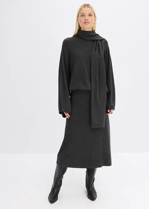 Fijn gebreide trui van een zachte viscosemix, bonprix