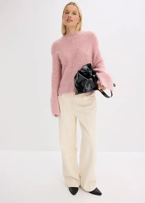 Boxy trui van donzig verengaren, bonprix