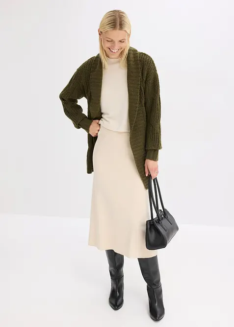 Grof gebreid vest met kabelpatroon, bonprix