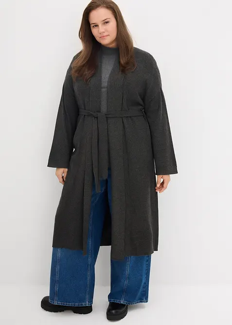 Lang gebreid vest van een viscosemix, bonprix