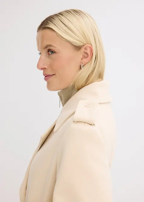 Trenchcoat in wollen look, bonprix