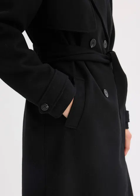 Trenchcoat in wollen look, bonprix
