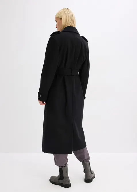 Trenchcoat in wollen look, bonprix