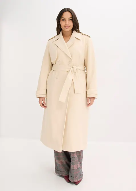 Trenchcoat in wollen look, bonprix