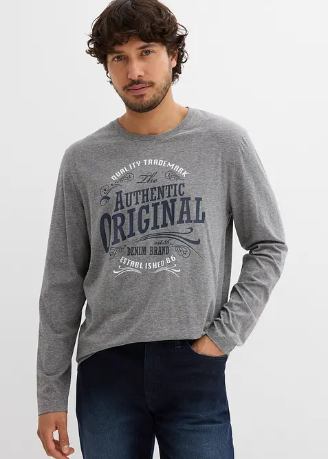 Longsleeve van biologisch katoen (set van 2), bonprix