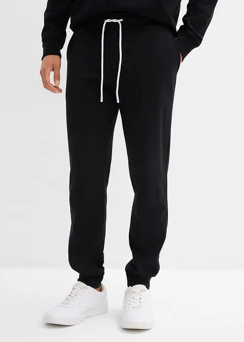 Joggingbroek met geribde boorden aan de onderrand, bonprix
