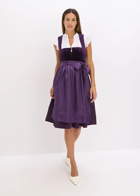 Dirndl met fluweel in midi lengte (2-dlg. set), bonprix