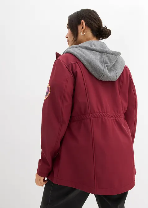 Lange softshell jas in layerlook, waterafstotend, bonprix
