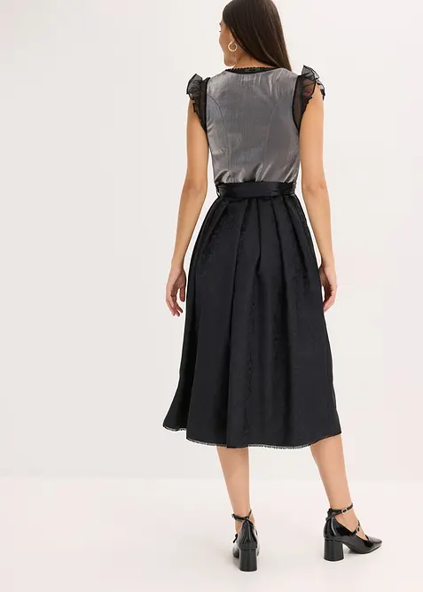 Dirndl met glanzend lijfje (2-dlg. set), bonprix