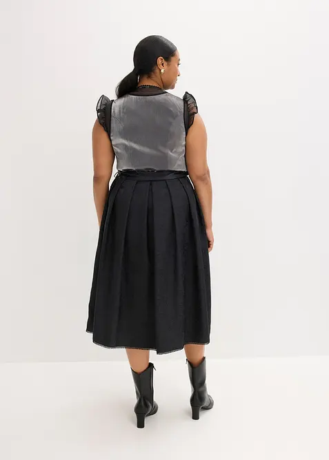 Dirndl met glanzend lijfje (2-dlg. set), bonprix