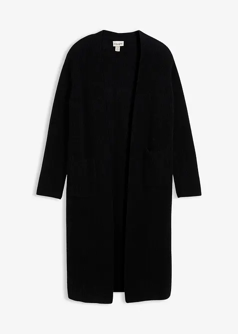 Lang gebreid vest met alpacawol, bonprix