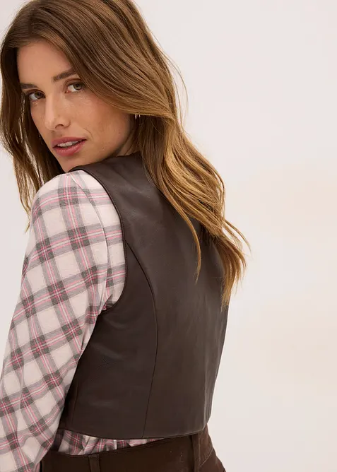 Imitatieleren gilet, bonprix