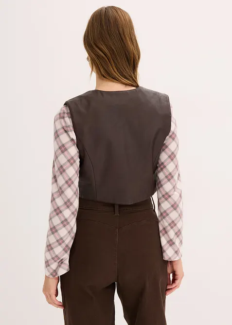 Imitatieleren gilet, bonprix