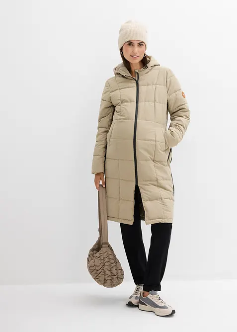 Lange, gewatteerde zwangerschapsjas / draagjas met gerecycled polyester, bonprix