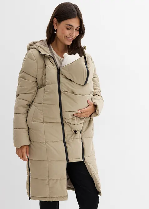 Lange, gewatteerde zwangerschapsjas / draagjas met gerecycled polyester, bonprix