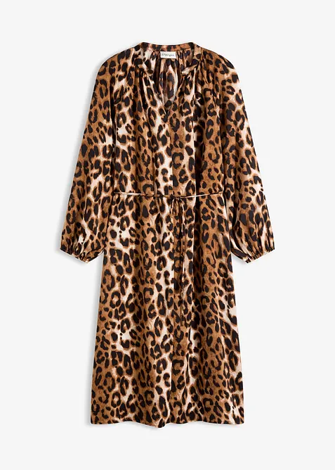 Midi jurk van soepelvallend satijn, bonprix