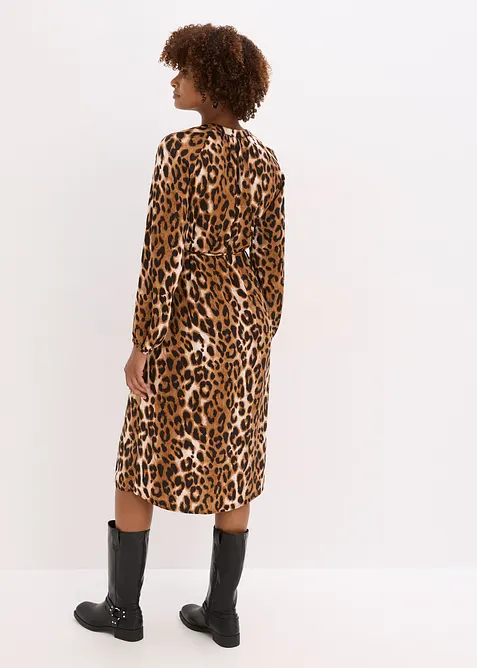 Midi jurk van soepelvallend satijn, bonprix