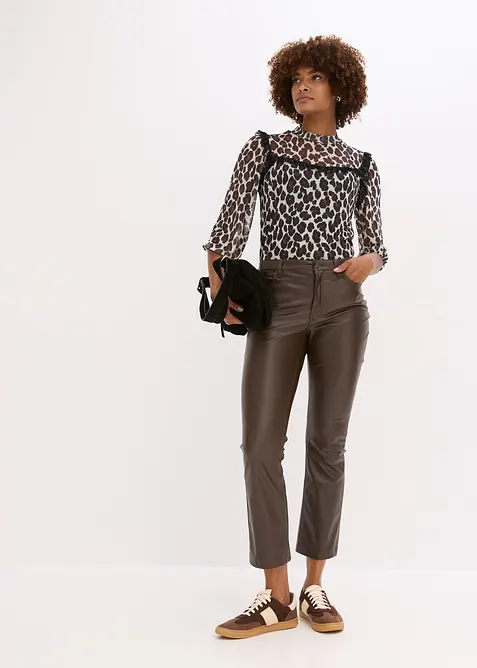 Shirt van zacht mesh met kant, bonprix