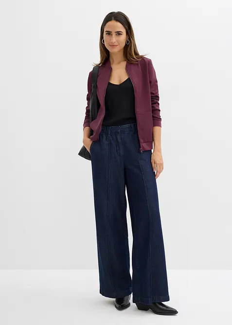 Sweatvest van scuba met ritssluiting, bonprix